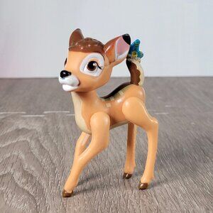 Vintage 1988 Bambi w/Butterfly on Tail Poseable Figure ~ Toy ~ Cake Topper ~ McD